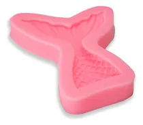 Comprar Moldes Silicona Cola De Sirena Velas Jabones Cocina Color Rosa