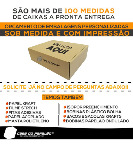 Caixas De Papelao Para Envio Correios 16x11x5 Cm - 75 Und