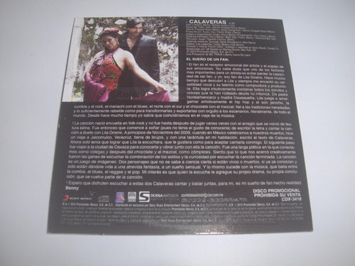 Benny Ibarra Calaveras Cd Single Feat Lila Downs (Usado)