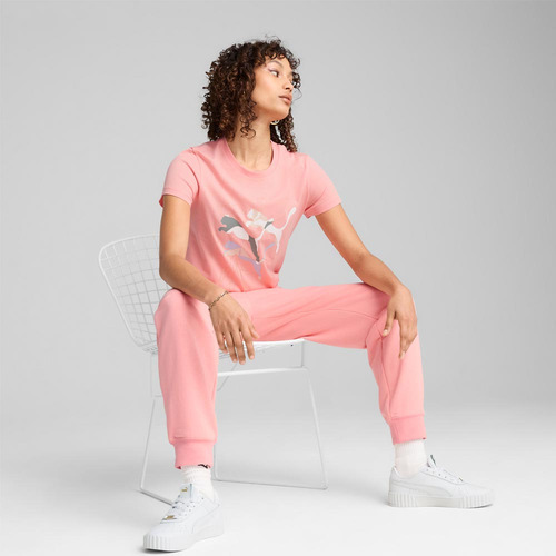 Playera Graphics Branded Leaf Tee Puma 8218 Rosa Mujer