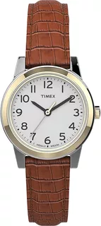 Reloj Mujer Timex Correa Piel Luz Indiglo 26 Mm Tw2v269009j