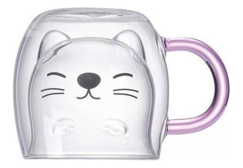 Vaso De Vidrio De Borosilicato Con Forma De Oreja De Gato Pa