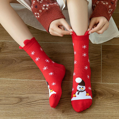 Calcetines De Navidad De 4 Estilos Para Mujer, Calcetines