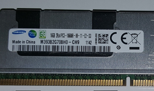 Imagem 3 de 3 de Memoria Samsung 1x 16gb Ddr3 Ecc 10600r Para Servidor