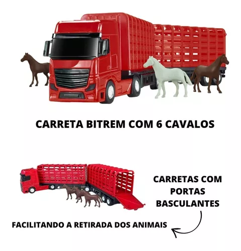 Carreta Haras Petroleum Caminhão Duplo Brinquedos Infantil