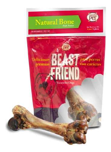 Femur De Cerdo 100% Natural Barnizado Grand Pet  