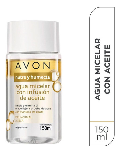 Avon True Agua Micelar Bifasica Limpieza Facial Con Aceite