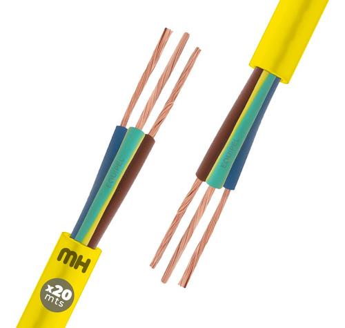 Cable Tipo Taller Mh Amarillo 3x2.5 Mm² X 20 Mts Normalizado
