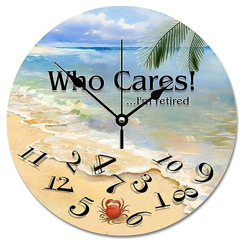 Aroggeld Who Cares I Am Retired Reloj De Pared Para Casa De 