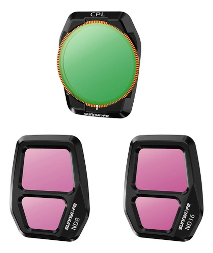 3 Filtros Nd Y Polarizador Cp Nd8 Nd16 Para Dron Dji Air 3s