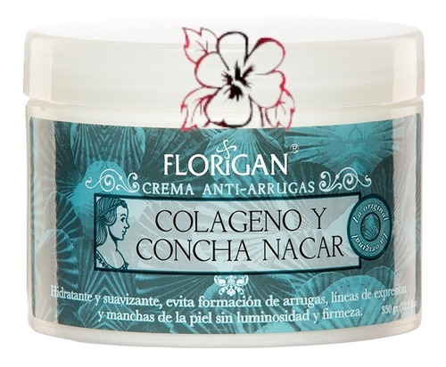 Crema Colágeno Y Concha Nácar Anti-arrugas Florigan® 350grs.