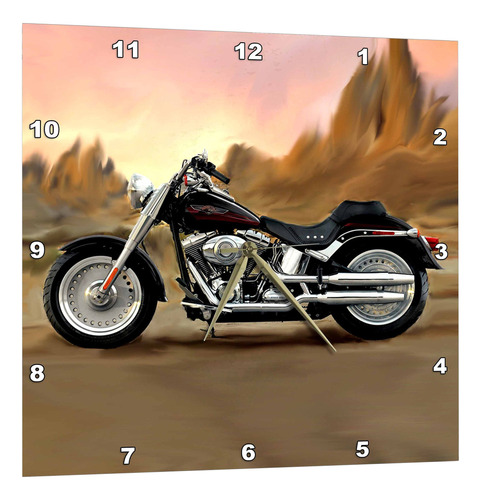 3drose Reloj De Pared Con Imagen Harley-davidson® Motocicl.