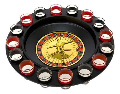 Ruleta De Shots Casino Con 2 Bolas Y 16 Vasos