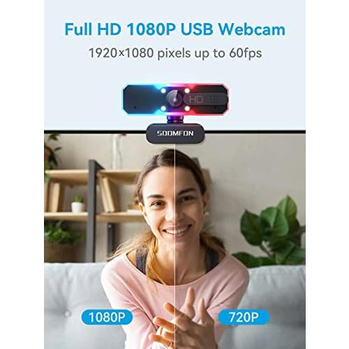Webcam Juegos, Cámara Web Usb De Transmisión 1080p 60...