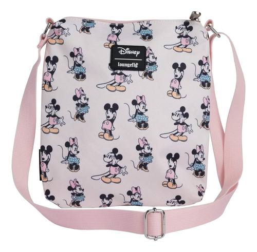Loungefly X Mickey And Minnie Mouse Bolso Cruzado De Nailon