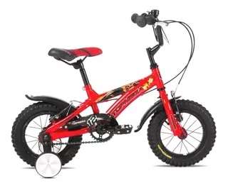 BMX infantil TopMega Superhéroes Crossboy R12 frenos v-brakes color rojo con ruedas de entrenamiento