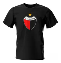 Comprar Remera Futbol Argentino Colon De Sf Escudo En El Pecho Negra