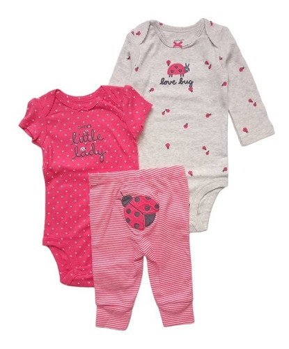 Conjunto Carter's Para Bebe Niña De Mariquitas 