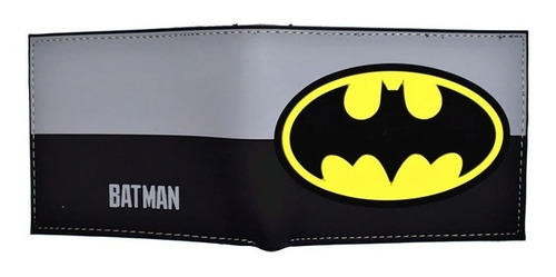 Imagen 1 de 1 de Cartera Batman Gris Negro Dc Comics Superheroes Billetera