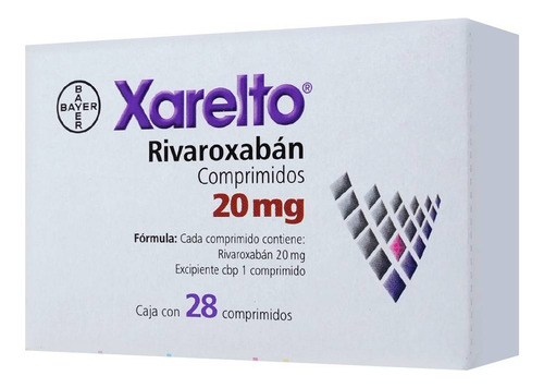 Xarelto Comprimido 20 Mg, 28 Comprimidos