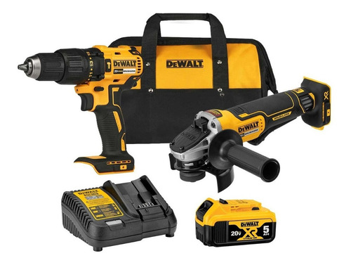 Combo Rotomartillo Brushless + Esmeriladora Dck248p1 Dewalt