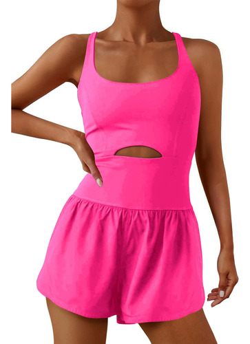 Reachme Enterizo De Entrenamiento Para Mujer, Rosa Neon