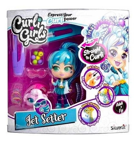 Muñeca 16 Cm Curligirls Jet Setter Con Mascota