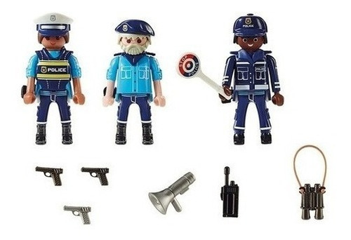 Playmobil 70669 Pack 3 Figuras De Policías