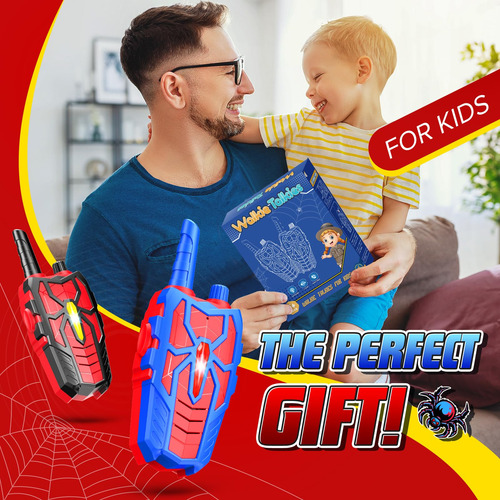 Walkie Talkies 2 Radios Spiderman Niños Regalo Navidad 2