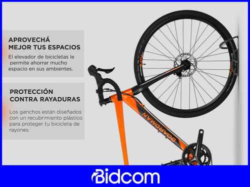 Kit X3 Soporte Pared Para Bicicleta Gancho Acero Resistente