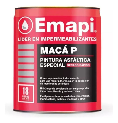 Pintura Asfáltica Emapi De 4 Litros 