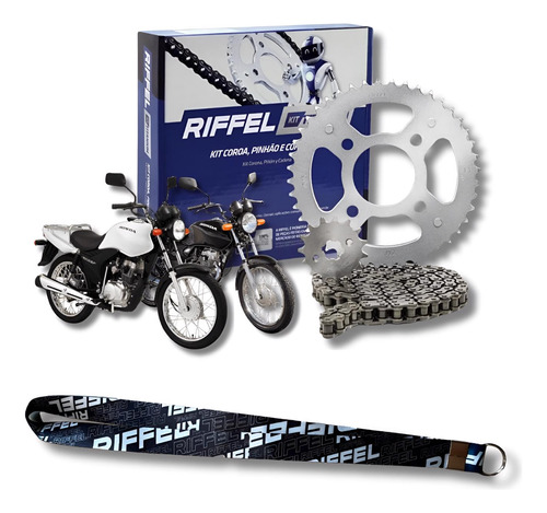 Kit Relação Transmissão Honda Cg 125 Fan 09 A 013 Riffel