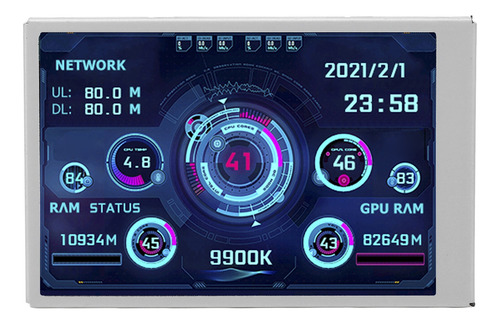 Imagen 1 de 10 de Monitor De Ordenador Mini Pantalla De 3,5 Pulgadas Usb Tipo