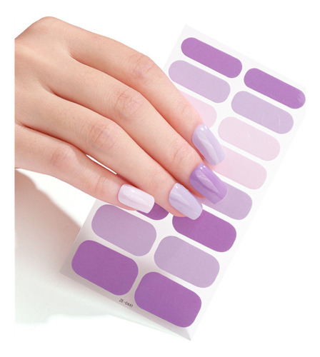 Pegatinas De Uñas De Gel Semicurado D 16 Tiras Para Lámpara