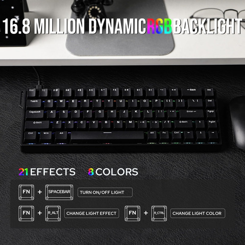 Epomaker Aula Win68 He Magnetic Keyboard Con Actuación Ajust
