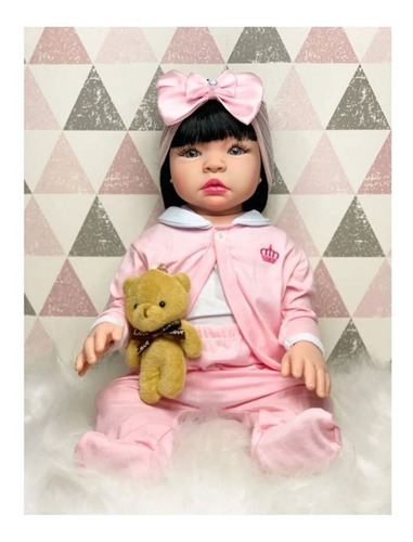 Bebê Real Reborn Realista Princesa Boneca E Vários Itens