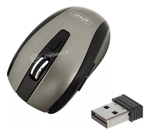 Mouse Sem Fio 10m Alcance Usb Óptico Com 6 Botões Potente