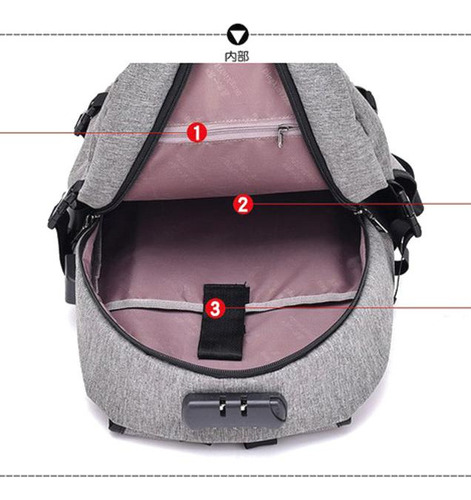 Mochila Para Hombre Con Carga Usb, Mochila De Viaje De Gran