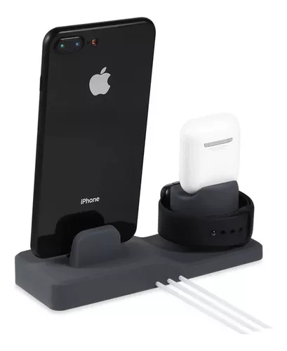 Unotec Base de Carga de Aluminio para iPhone/Apple Watch/Airpods