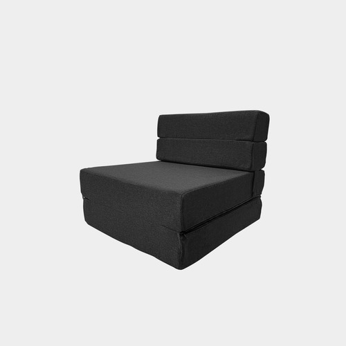 Sillon Sofa Cama Blend Tela Curri Black Inlab Muebles
