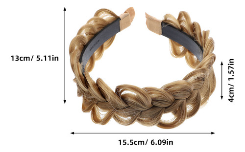 2 Diademas De Peluca Trenzadas Para Mujer, A La Moda