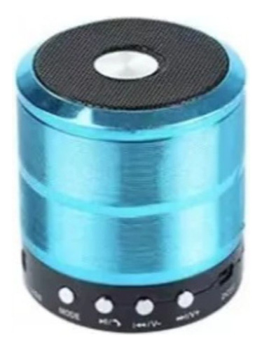 Caixinha De Som Bluetooth Portátil Usb Mp3 P2 Sd Rádio Fm Cor Azul