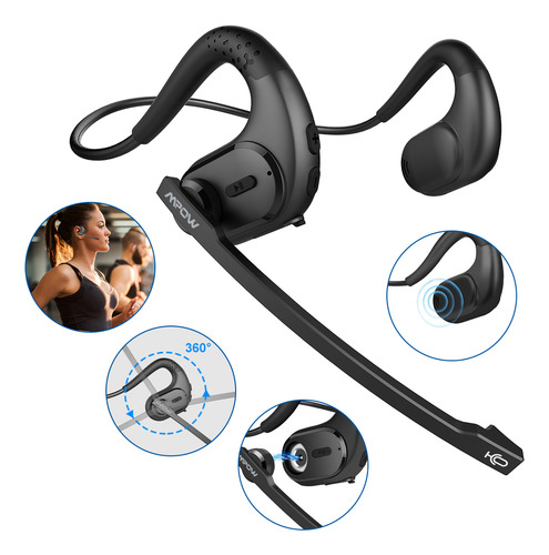 Auriculares Bluetooth Mpow Con Micrófono Extraíble, Ruido