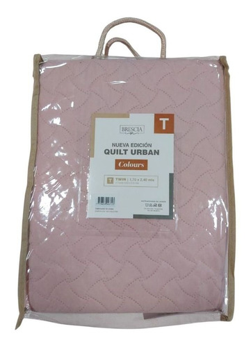 Cubrecama 1 1/2 Plaza Brescia Quilt Color Funda Rosa Viejo