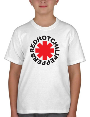 Remera Blanca Niño Sublimada Red Hot Chili Peppers