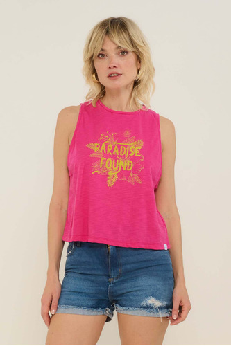 Musculosa Con Estampa Paradise Found Luz De Mar