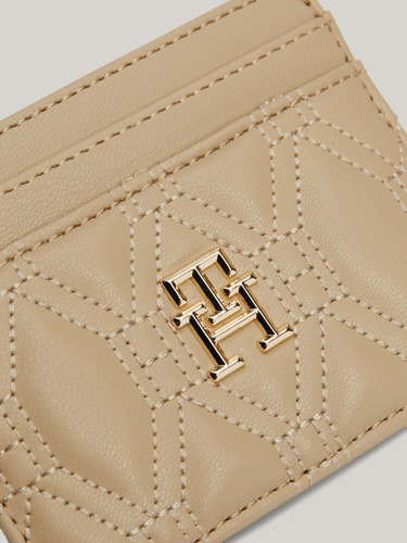 Tarjetero Con Logo Monogram Beige Tommy Hilfiger