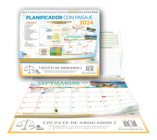 500 Calendario Len Planificador Paisaje Impreso Anli