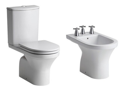 Sanitario Ferrum Varese Inodoro Largo + Mochila Dual + Bidet