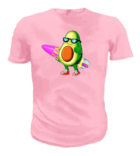 Playera Aguacate Surfin Para  Adultos Y Niños Difer Colores